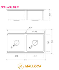 Chậu rửa Malloca MS 8812