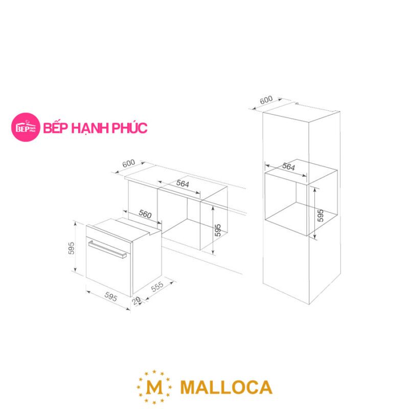 Lò nướng Malloca MOV-656 ECO