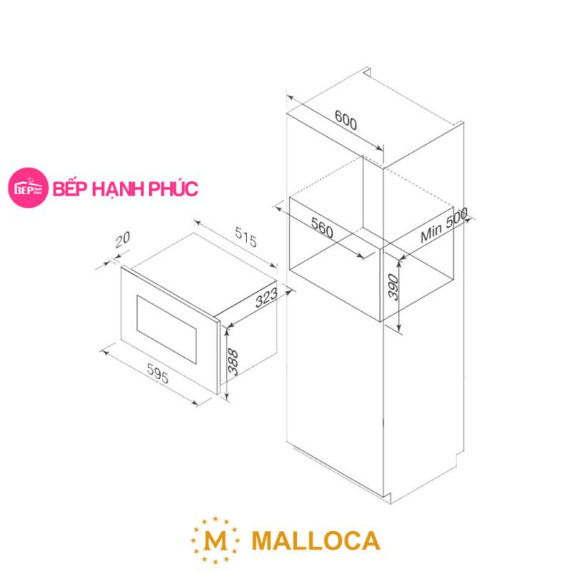 Lò vi sóng Malloca MW-820B