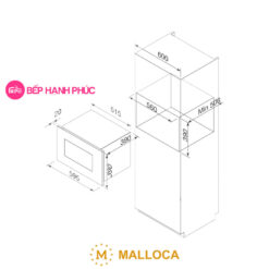 Lò vi sóng Malloca MW-927I - Âm tủ 27 lít 12 Lò vi sóng Malloca MW-927I