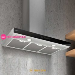 Máy hút mùi Malloca MIN F-205 - Áp tường 90cm chữ T thân inox mặt kính