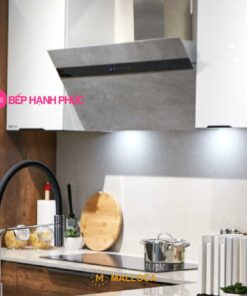 Máy hút mùi Malloca VITA V-13 GRES - Áp tường 90cm mặt vát Ceramic màu xi măng
