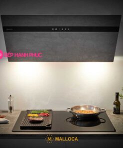 Máy hút mùi Malloca VITA V-15 GRES - Áp tường 90cm mặt vát Ceramic đen