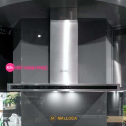 Máy hút mùi Malloca ZETA K1573 - Áp tường 90cm chữ T thân inox mặt kính mỏng