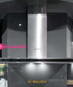 Máy hút mùi Malloca ZETA K1573 - Áp tường 90cm chữ T thân inox mặt kính mỏng