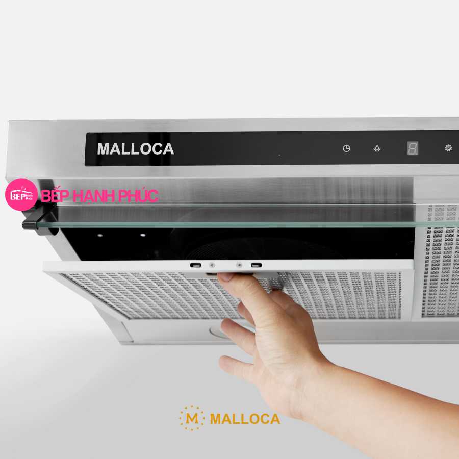 Máy hút mùi Malloca H342.7 TC - Classic 70cm inox mặt kính cảm ứng
