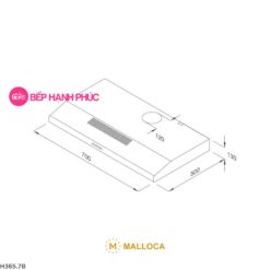 Máy hút mùi Malloca H365.7B - Classic 70cm thép sơn đen nút nhấn cơ 11 Máy hút mùi Malloca H365.7B - Classic 70cm thép sơn đen nút nhấn cơ
