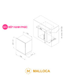 Máy rửa chén Malloca MDW14-B09FI