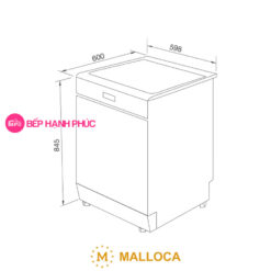 Máy rửa chén Malloca WQP12-5201E