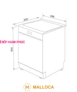 Máy rửa chén Malloca WQP12-5201E