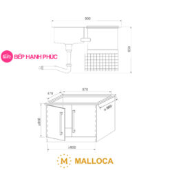 Máy rửa chén Malloca WQP6-890F4 6 Máy rửa chén Malloca WQP6-890F4