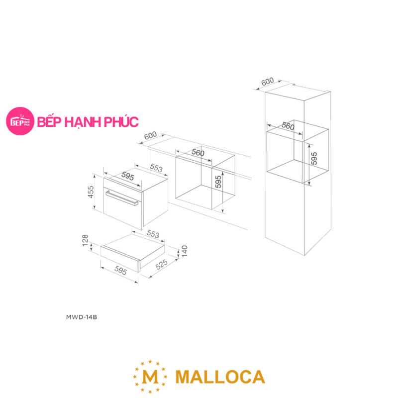 Ngăn giữ nóng Malloca MWD-14B