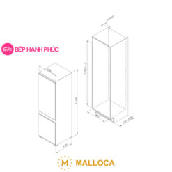 Tủ lạnh Malloca MF-246EBI - Âm tủ 246 lít 6 Tủ lạnh Malloca MF-246EBI