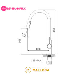 Vòi rửa chén Malloca K012C