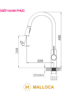 Vòi rửa chén Malloca K012C