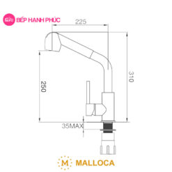 Vòi rửa chén Malloca K119N9