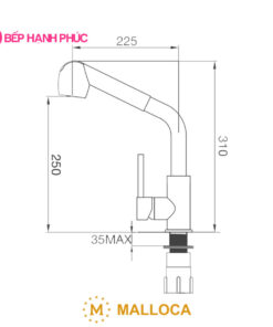 Vòi rửa chén Malloca K119N9