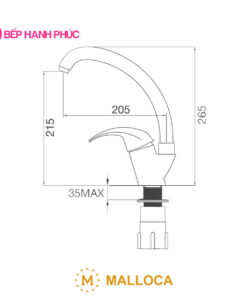 Vòi rửa chén Malloca K121N