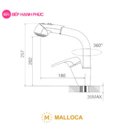 Vòi rửa chén Malloca K140