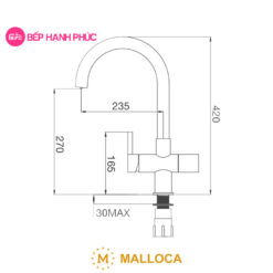 Vòi rửa chén Malloca K150DW