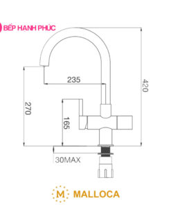 Vòi rửa chén Malloca K150DW