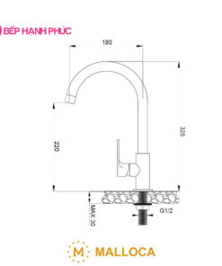 Vòi rửa chén Malloca K1603CL