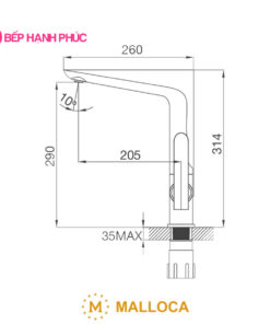 Vòi rửa chén Malloca K275C