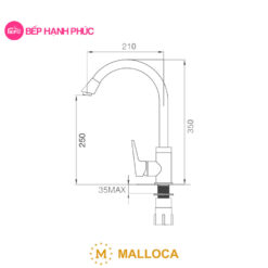 Vòi rửa chén Malloca K279N