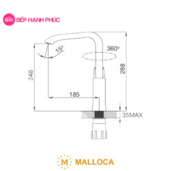 Vòi rửa chén Malloca K290C