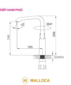 Vòi rửa chén Malloca K290C