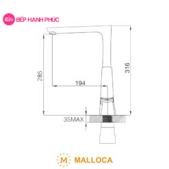 Vòi rửa chén Malloca K292C