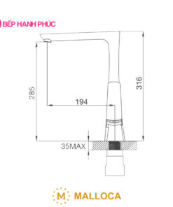 Vòi rửa chén Malloca K292C