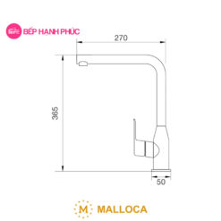 Vòi rửa chén Malloca K520S