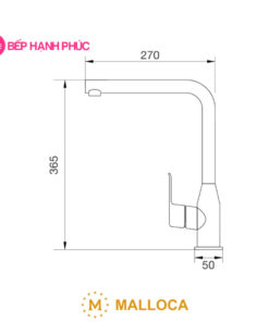 Vòi rửa chén Malloca K520S