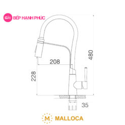 Vòi rửa chén Malloca K596S