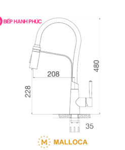 Vòi rửa chén Malloca K596S