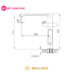 Vòi rửa chén Malloca K82C