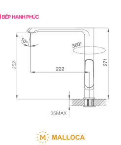 Vòi rửa chén Malloca K82C