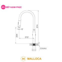 Vòi rửa chén Malloca K94C