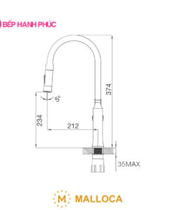 Vòi rửa chén Malloca K94C