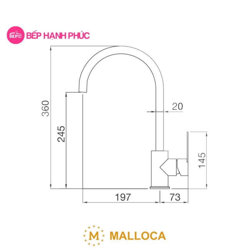 Vòi rửa chén Malloca MF-040