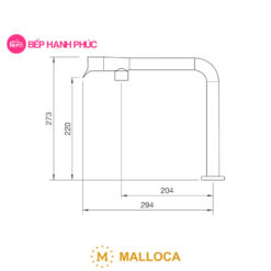 Vòi rửa chén Malloca MF-070 12 Vòi rửa chén Malloca MF-070