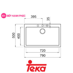 Chậu rửa Teka Maestro FORSQUARE 72-40-Black 7 Chậu rửa Teka Maestro FORSQUARE 72-40-Black