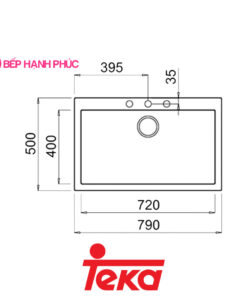 Chậu rửa Teka Maestro FORSQUARE 72-40-Black 7 Chậu rửa Teka Maestro FORSQUARE 72-40-Black
