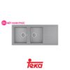 Chậu rửa Teka Maestro STONE 80B-TG 2B 1D-Grey 2 hộc rửa 2 Chậu rửa Teka Maestro STONE 80B-TG 2B 1D-Grey