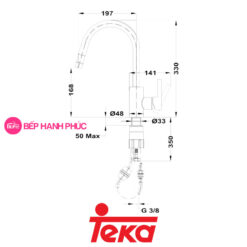 Vòi rửa Teka Easy MTP 938 7 Vòi rửa Teka Easy MTP 938