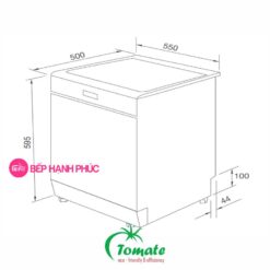Máy rửa chén Tomate TOM 4301-W08 - Dòng máy mini 8 bộ 6 chương trình