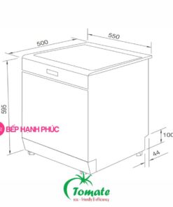 Máy rửa chén Tomate TOM 4301-W08 - Dòng máy mini 8 bộ 6 chương trình