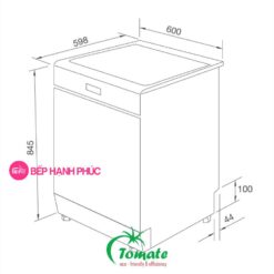 Máy rửa chén Tomate TOM 4303-W12 - Độc lập 12 bộ 6 chương trình