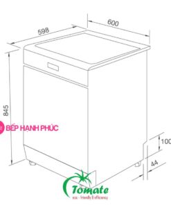 Máy rửa chén Tomate TOM 4303-W12 - Độc lập 12 bộ 6 chương trình